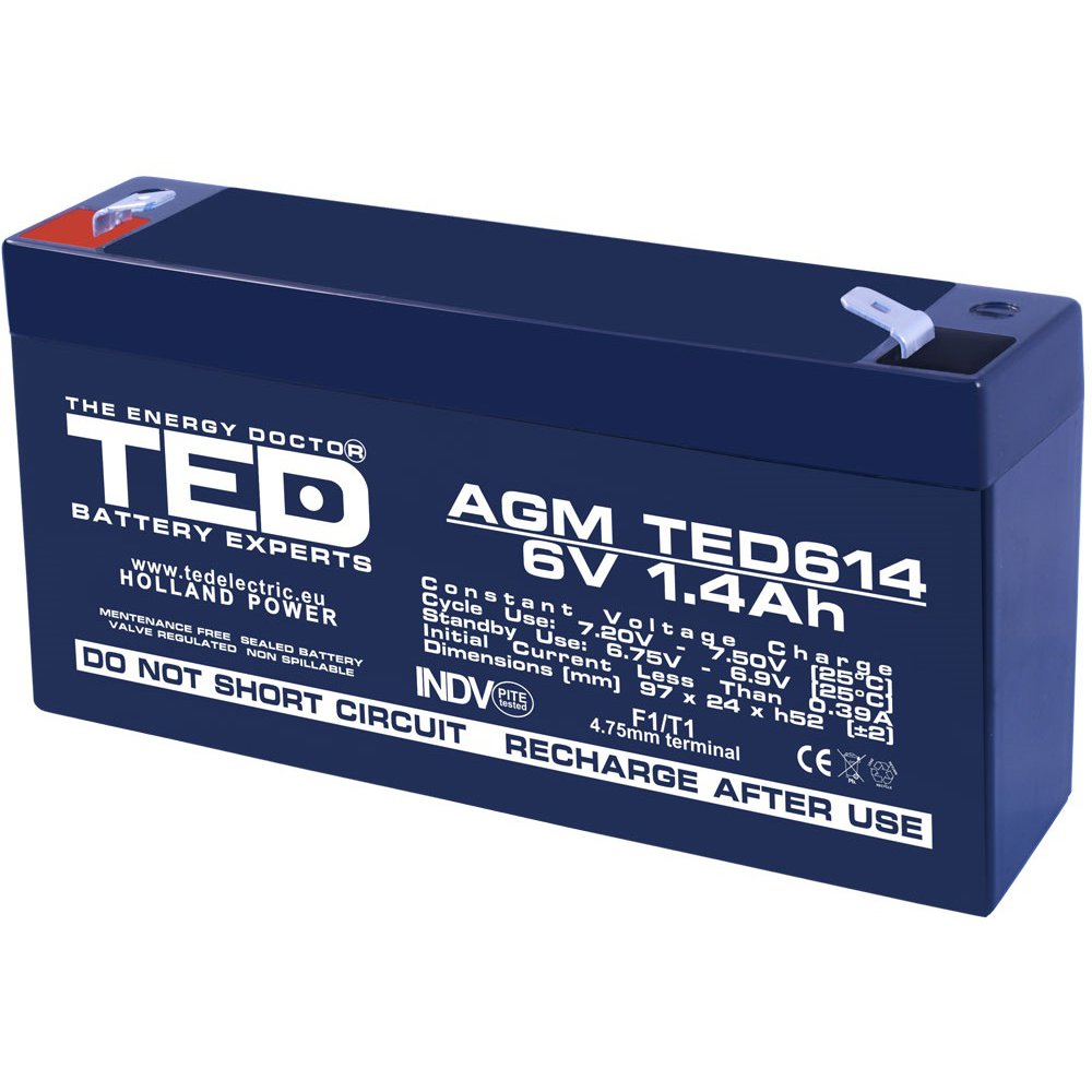 Acumulator AGM 6V 1,4Ah Ted Electric