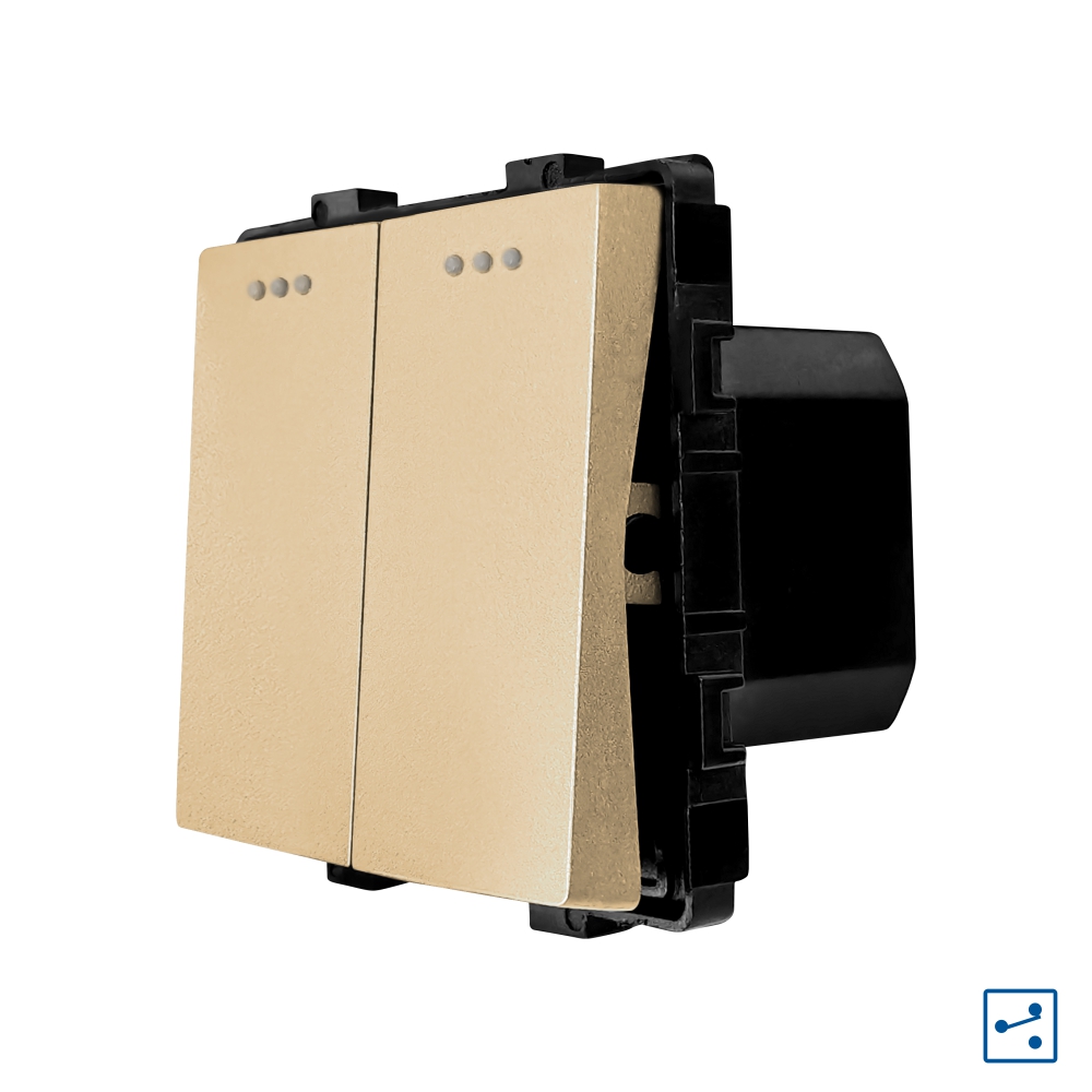 Modul Intrerupator Dublu Cap Scara LUXION, Mecanic - imagine 9