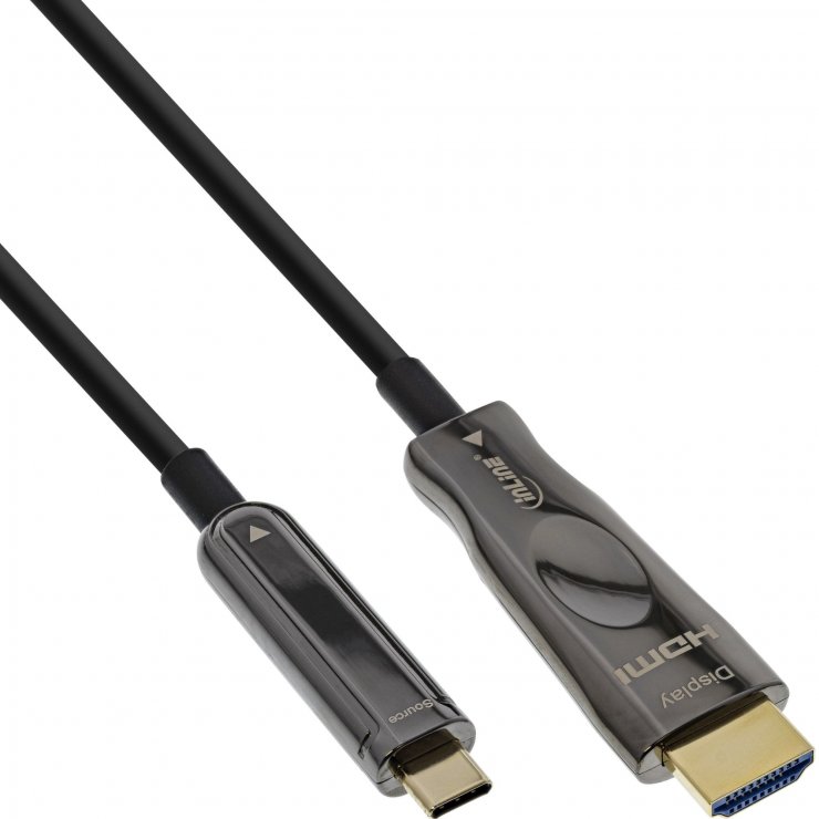 Cablu Optic USB-C la HDMI 4K 60Hz 50m InLine