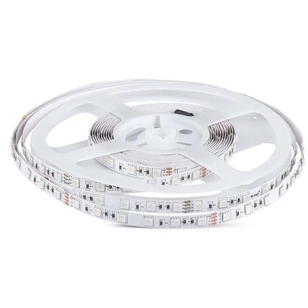 Banda LED V-TAC 24V 5M, Lumina Alba, SMD5050 - imagine 1