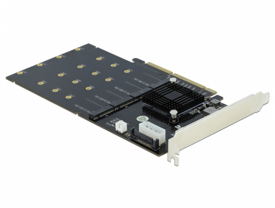 Placă PCI-e la 4x NVMe M.2 Delock 90409
