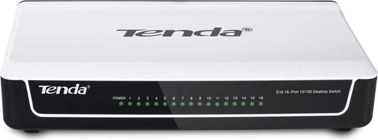 Switch Tenda S16 16 Porturi 10/100 Mbps - Fanless Silențios - imagine 3