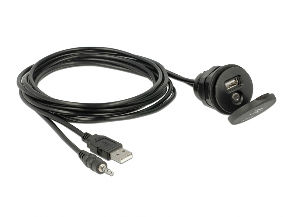 Cablu Delock USB + Audio 3.5mm 2m Extindere