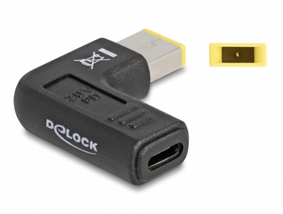 Adaptor Delock USB-C la Lenovo 20V, 90°