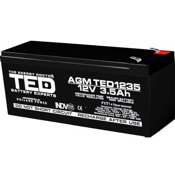 Acumulator AGM 12V 3.5Ah TED Electric