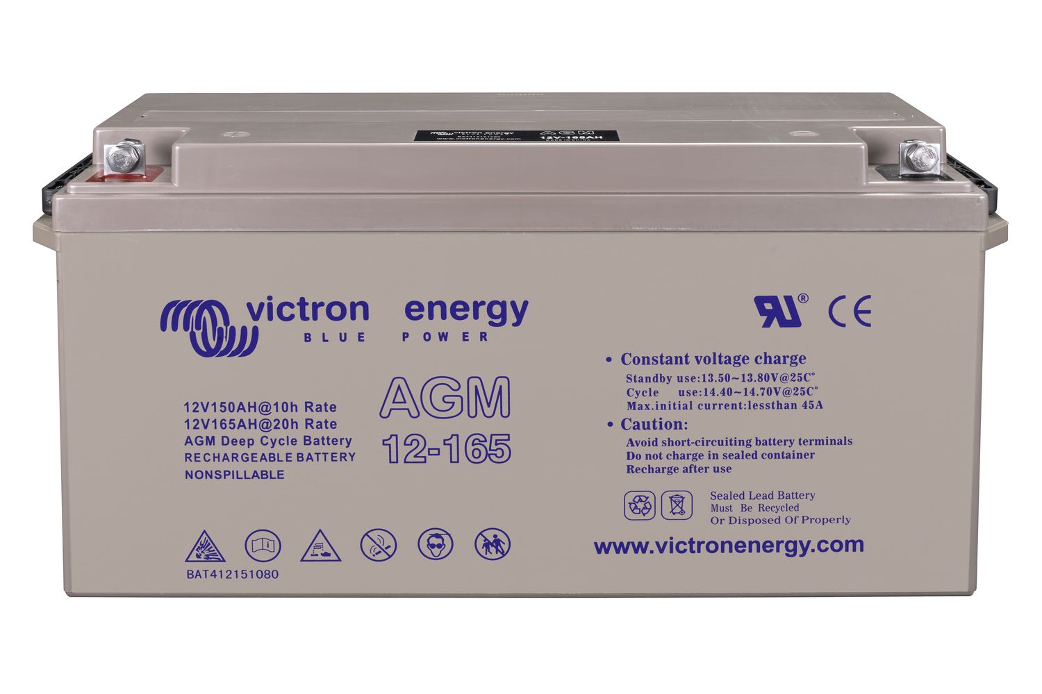 Acumulator Victron Energy Deep Cycle AGM 12V 165Ah - imagine 2