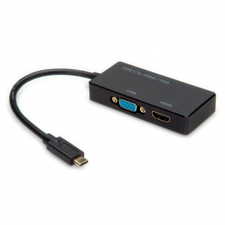 Adaptor USB-C la HDMI+VA, 4K, Value