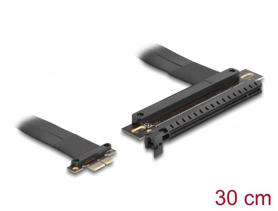Riser Card PCIe 3.0 x1 la x16, 30cm, Delock