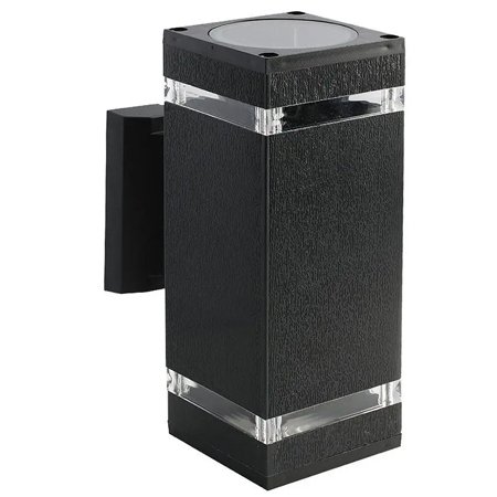 Lampa perete soclu E27 IP44 Negru V-TAC