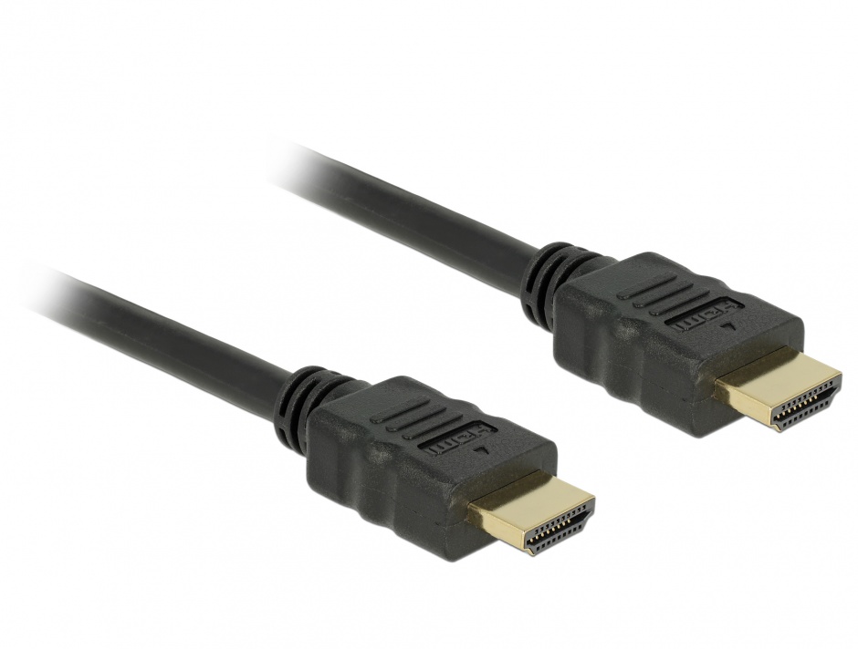 Cablu HDMI 4K Delock 2m, HDR, Placat Aur