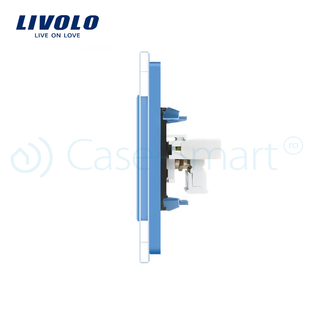 Priza TV+Telefon Livolo Rama Sticla - imagine 15