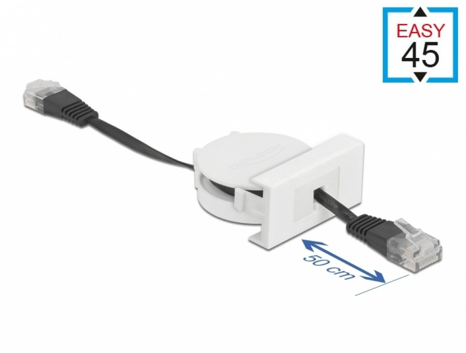 Modul Easy 45 RJ45 Retractabil Delock