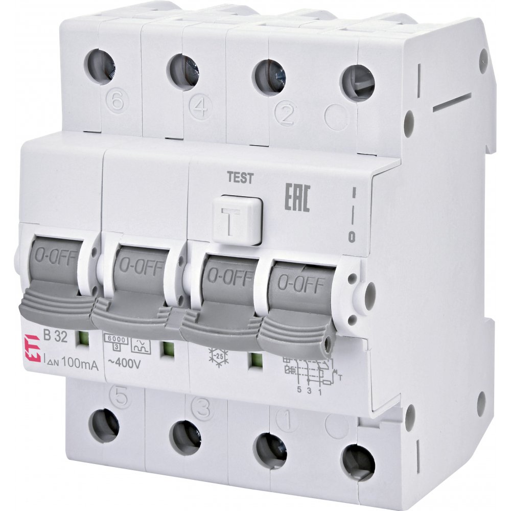 Disjunctor RCBO Eti 3P+N 32A, Protectie Sigura