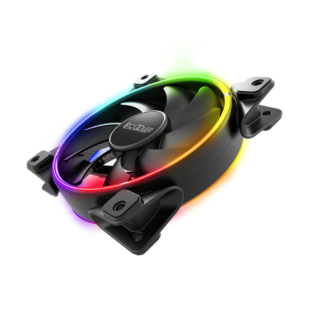 Ventilator PCCOOLER CORONA 120mm RGB PWM, Iluminare A-RGB - imagine 2