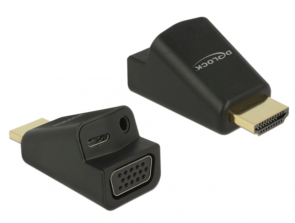 Adaptor HDMI la VGA + Audio, Delock 65895