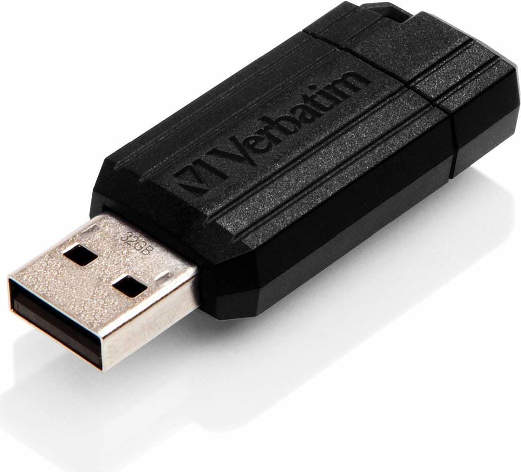 Memorie USB Verbatim Pinstripe 32GB 2.0 Negru - Stocare Portabilă - imagine 2