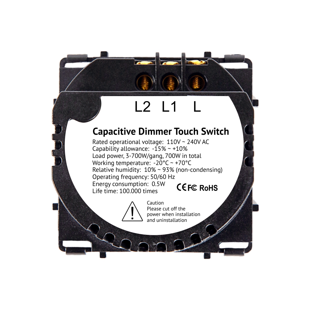 Modul Variator Dublu Touch LUXION, Sticla, LED - imagine 4