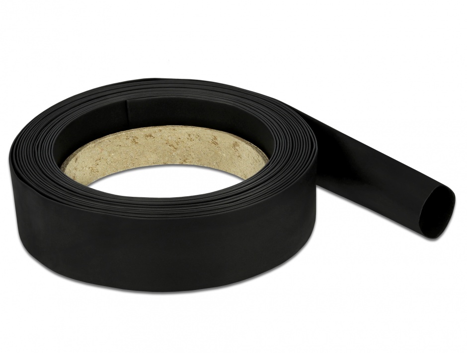 Tub Termocontractabil Delock 5m x 18mm Negru