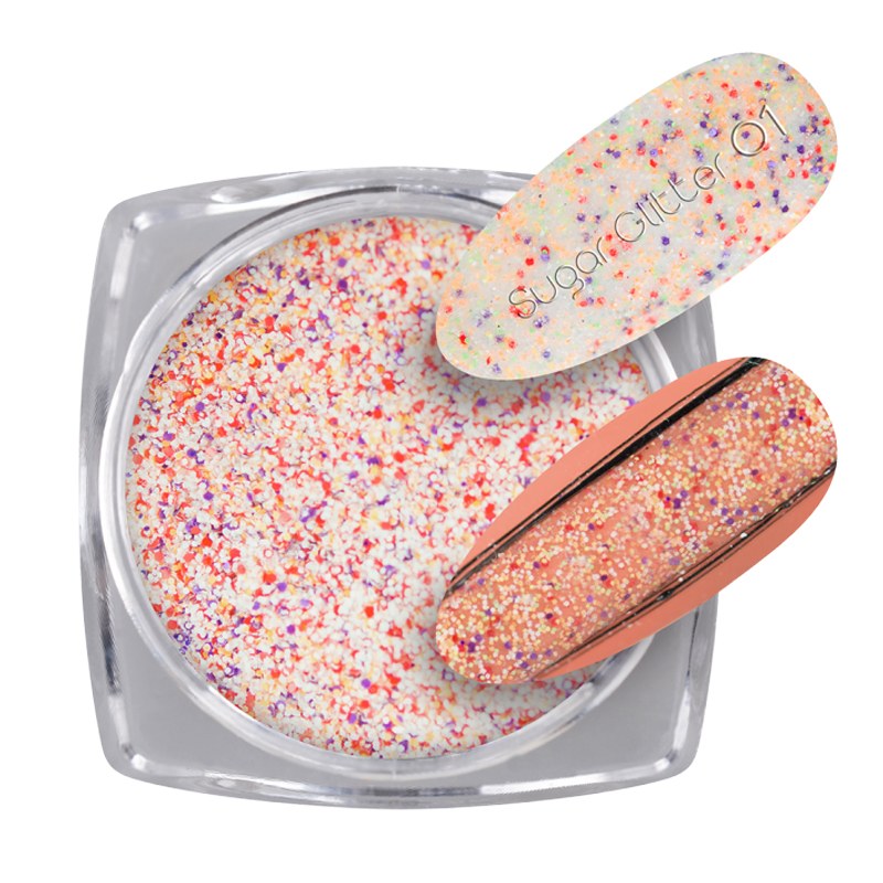 Sugar Glitter Mix 01 Nailshop - Strălucire Intensă