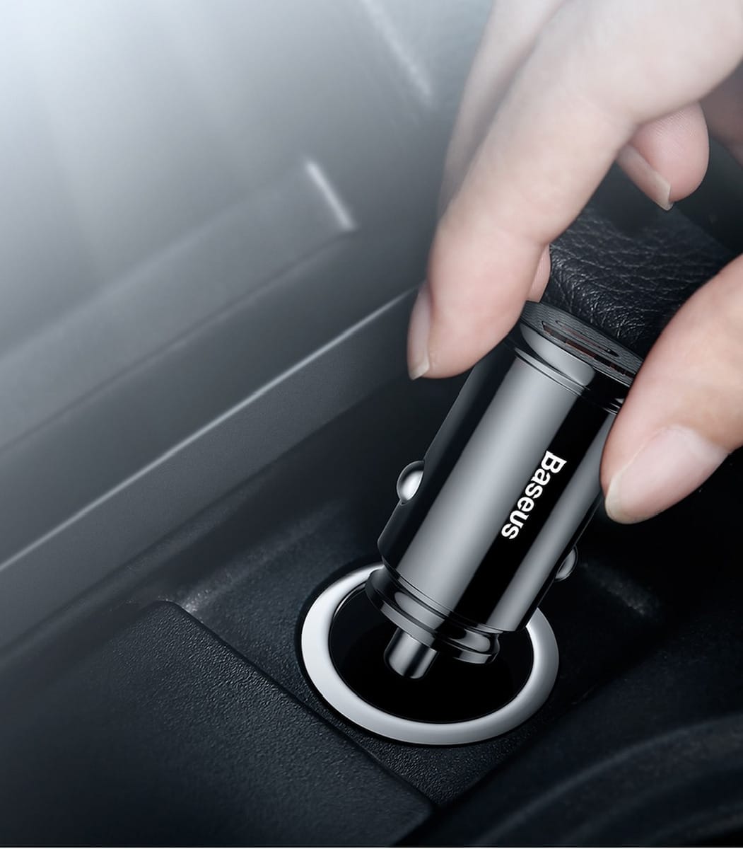 Încărcător Auto Baseus Circular PPS 30W Dublu USB Negru - imagine 18