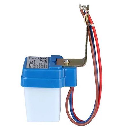 Senzor de lumină fotocelulă V-TAC SKU-5081, 360°, IP44