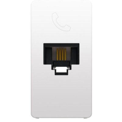 Priză Telefon RJ11 Gewiss System Pura GWC20251, Alb Lucios