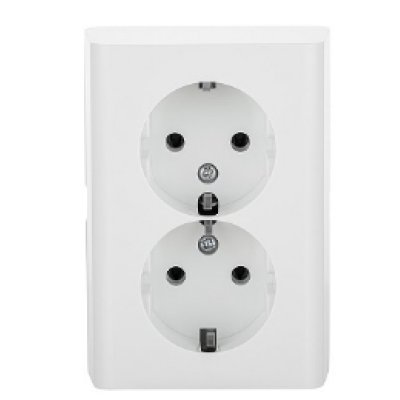 Priză dublă Schuko Ovivo NIVO 10A 250V, montaj aplicat