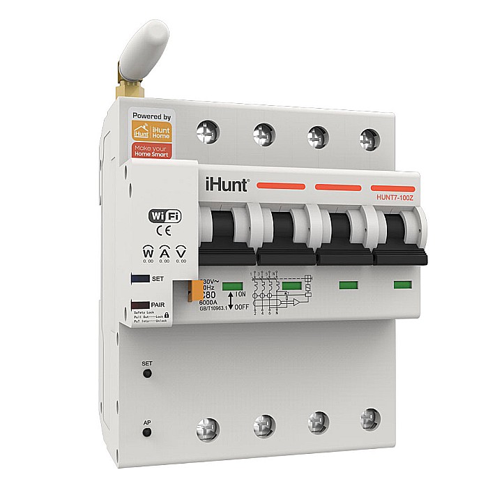Siguranta Smart iHunt 4P 16A cu Contorizare WiFi