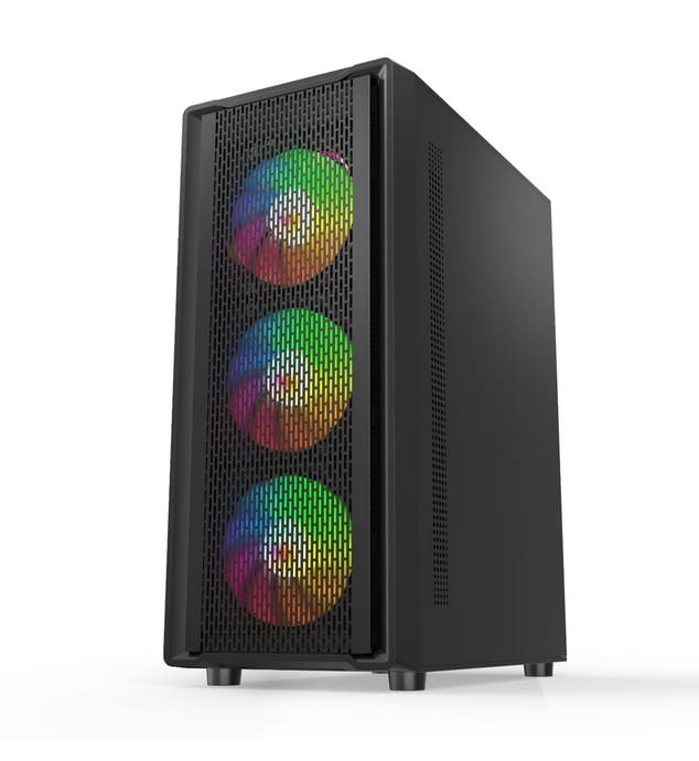 Carcasa Gaming DUNE Mid Tower ARGB Negru - 4 Ventilatoare Incluse - imagine 16
