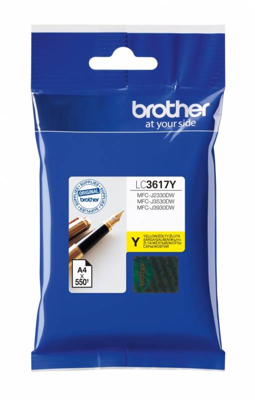 Cartus Original Brother LC3617Y Galben - 550 Pagini - imagine 2