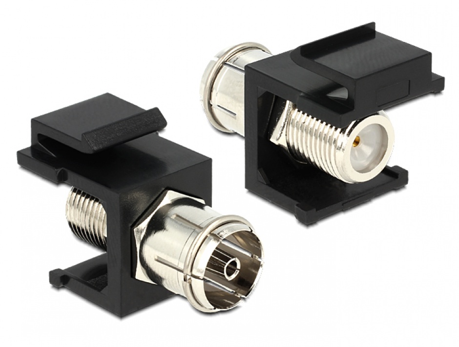 Adaptoare Keystone Delock M-F, Negru