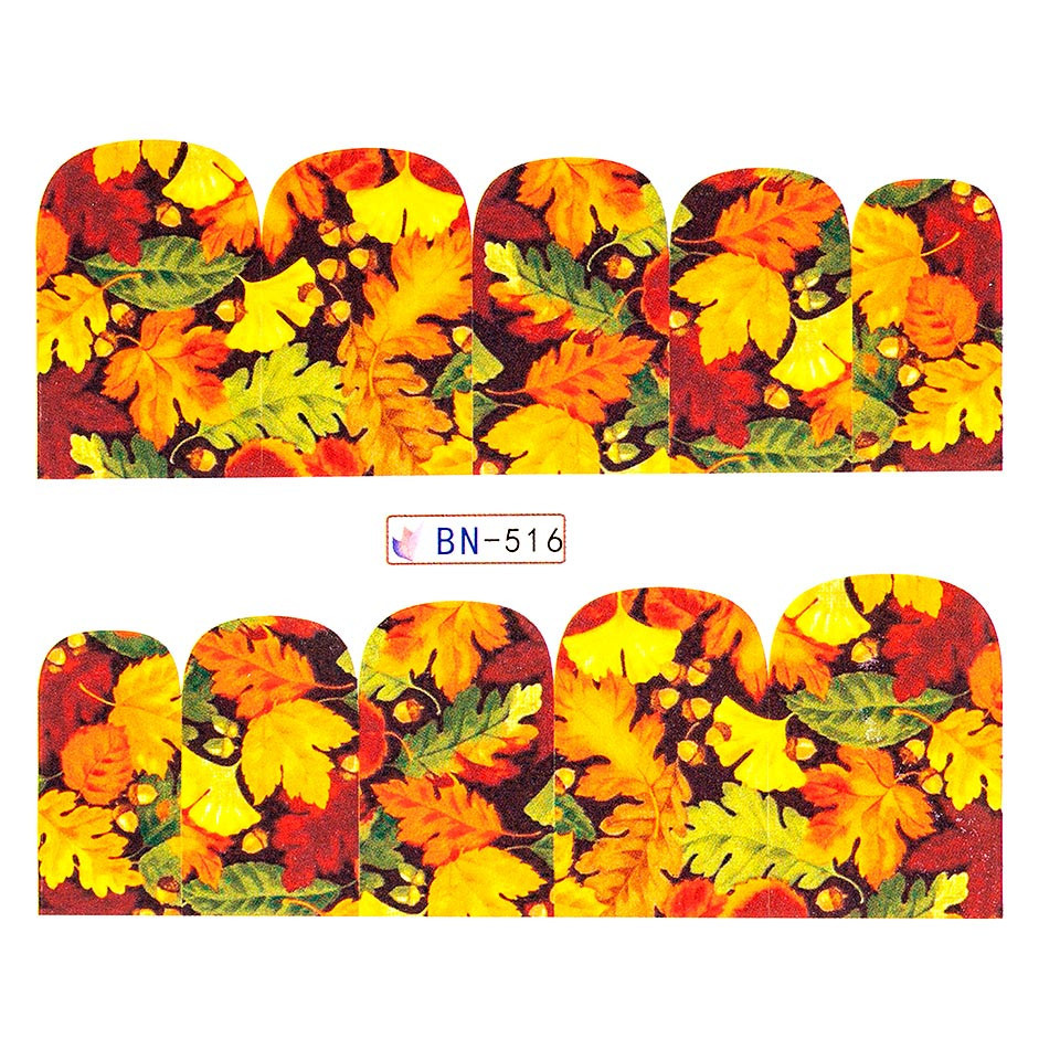 Tatuaj Unghii LUXORISE Fall Leaves, Model BN-516