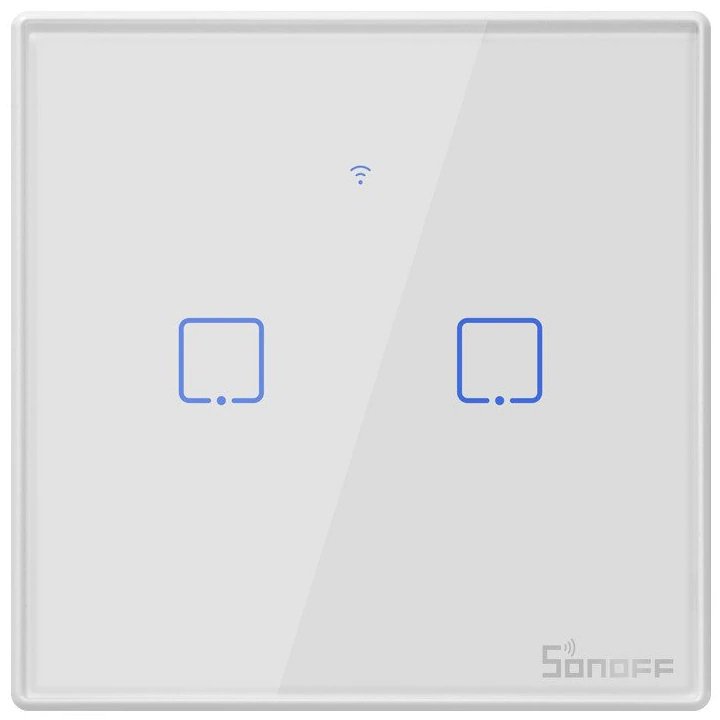 Întrerupător inteligent Sonoff T0 EU TX WiFi 2 canale