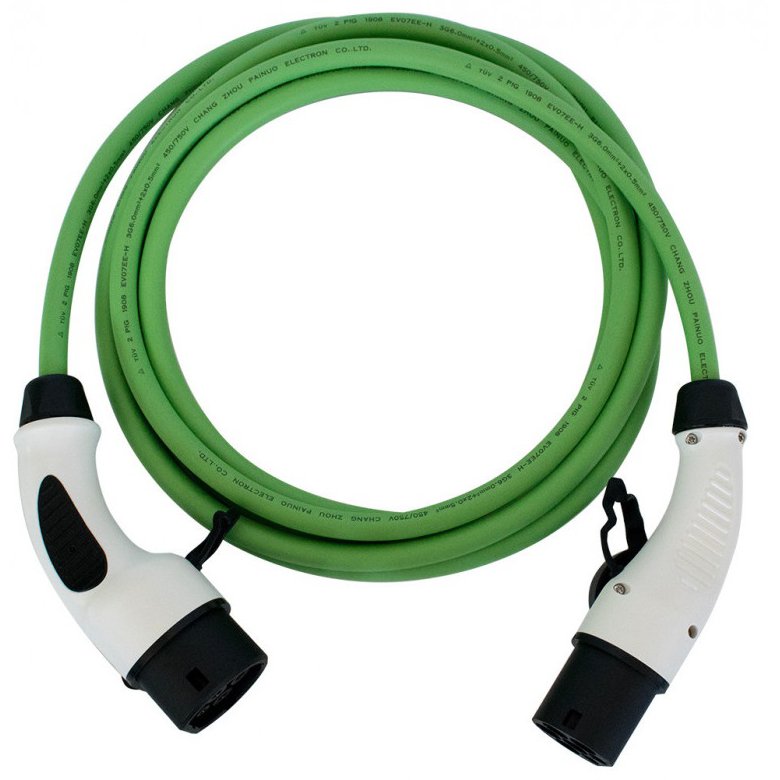Cablu Incărcare Type 2 Ampevo 11kW, 5m, Verde