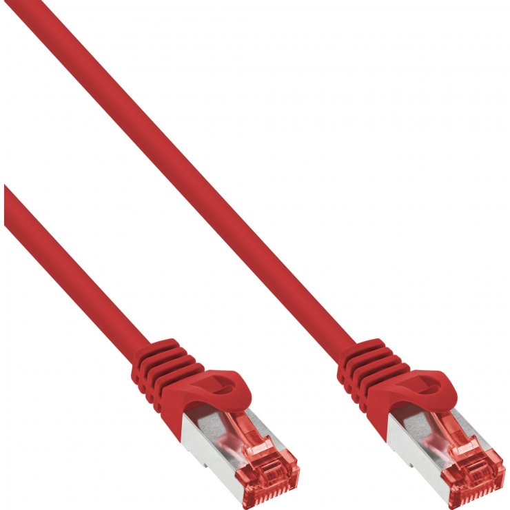 Cablu RJ45 S/FTP Cat.6 15m Rosu InLine Gigabit