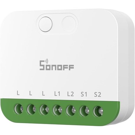 Releu Smart Sonoff MINI-2GS, Matter Over Wi-Fi, 2 Canale Independente, 16A Total, Alb / 6920075743623