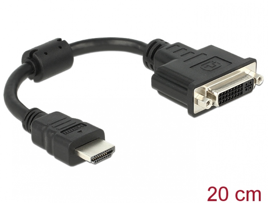 Adaptor HDMI la DVI-D Delock 20cm
