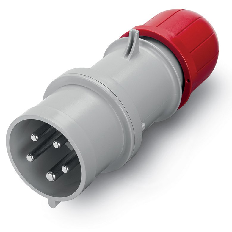 Fisă industrială Scame 32A, 3P+N+E, roșu