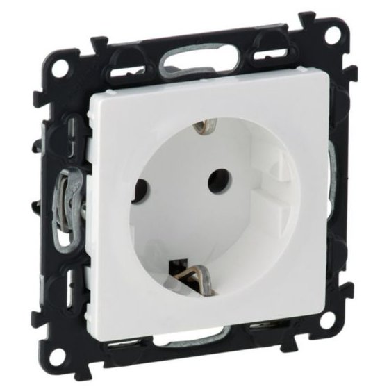 Priza schuko 2P+T Legrand 753125, 16A, alb