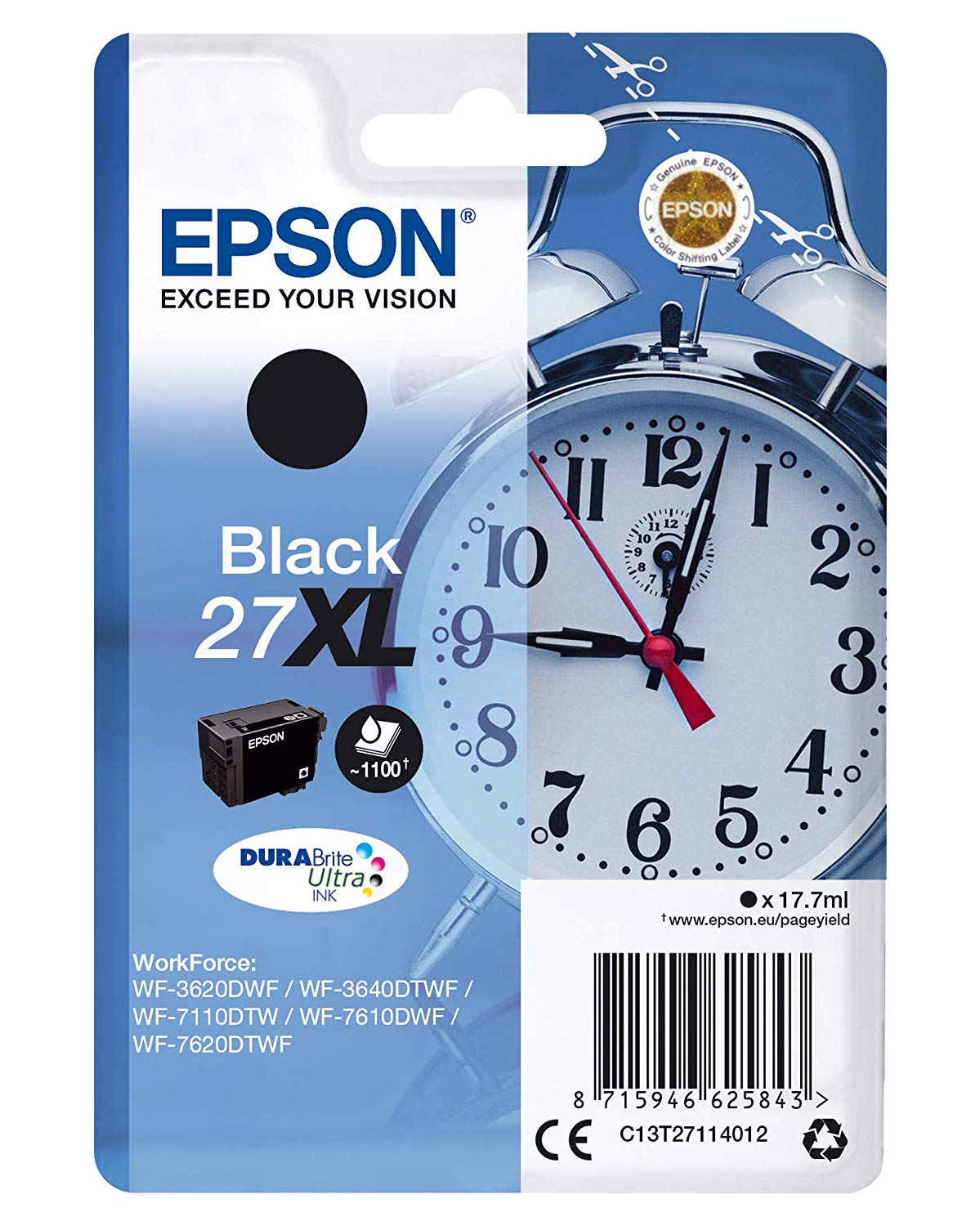 Cartus Epson 27XL Black, 1.1K Pagini