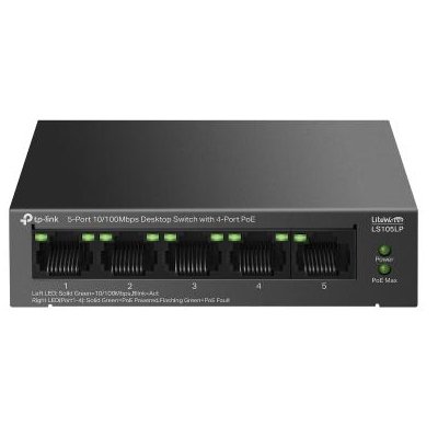 Switch TP-Link LS105LP 5 Porturi, 4x PoE, Silentios
