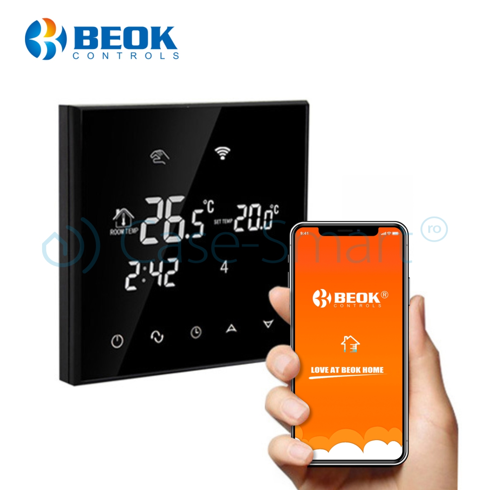 Termostat Wi-Fi pardoseala BeOK TGT70WIFI-EP - imagine 2