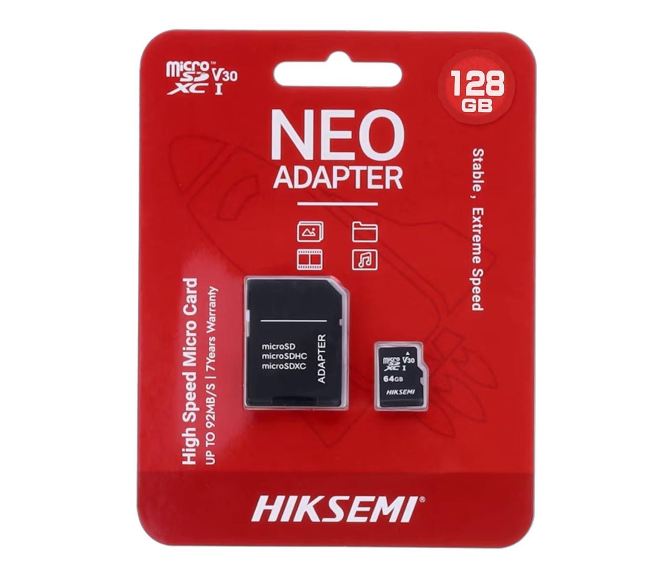 Card MicroSD 128GB Hikvision V30 92MB/s
