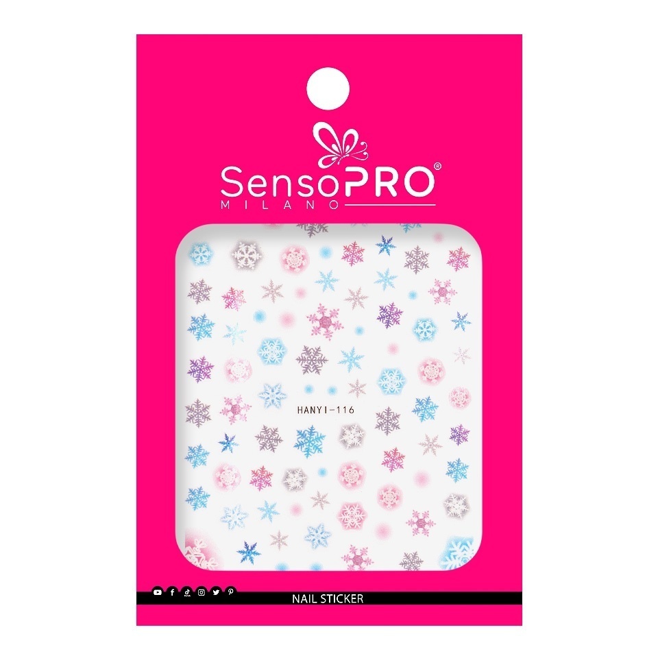Abtibild Unghii SensoPRO Cheerful Snowflakes