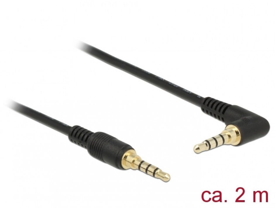Cablu Audio Jack 3.5mm 2m pentru Husă Delock