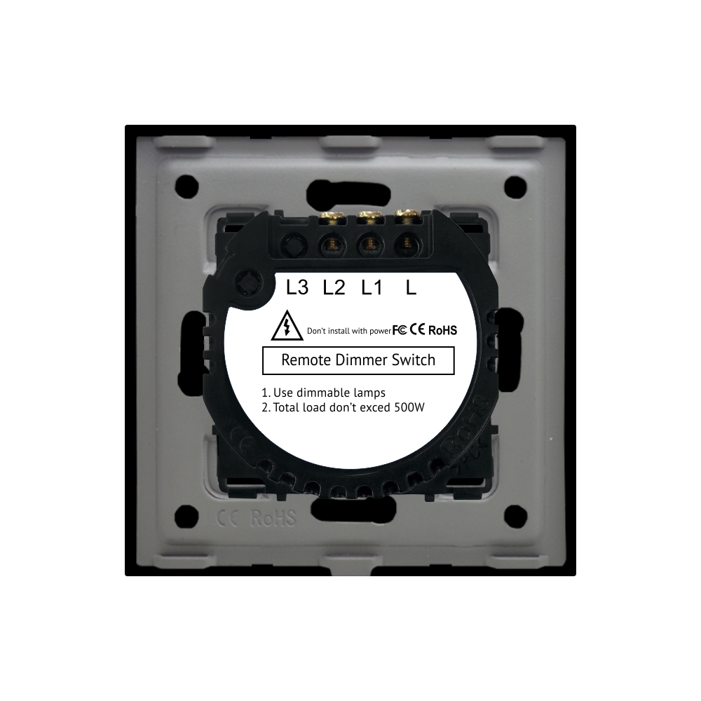 Intrerupator Touch Dublu RF433 LUXION Sticla - imagine 8
