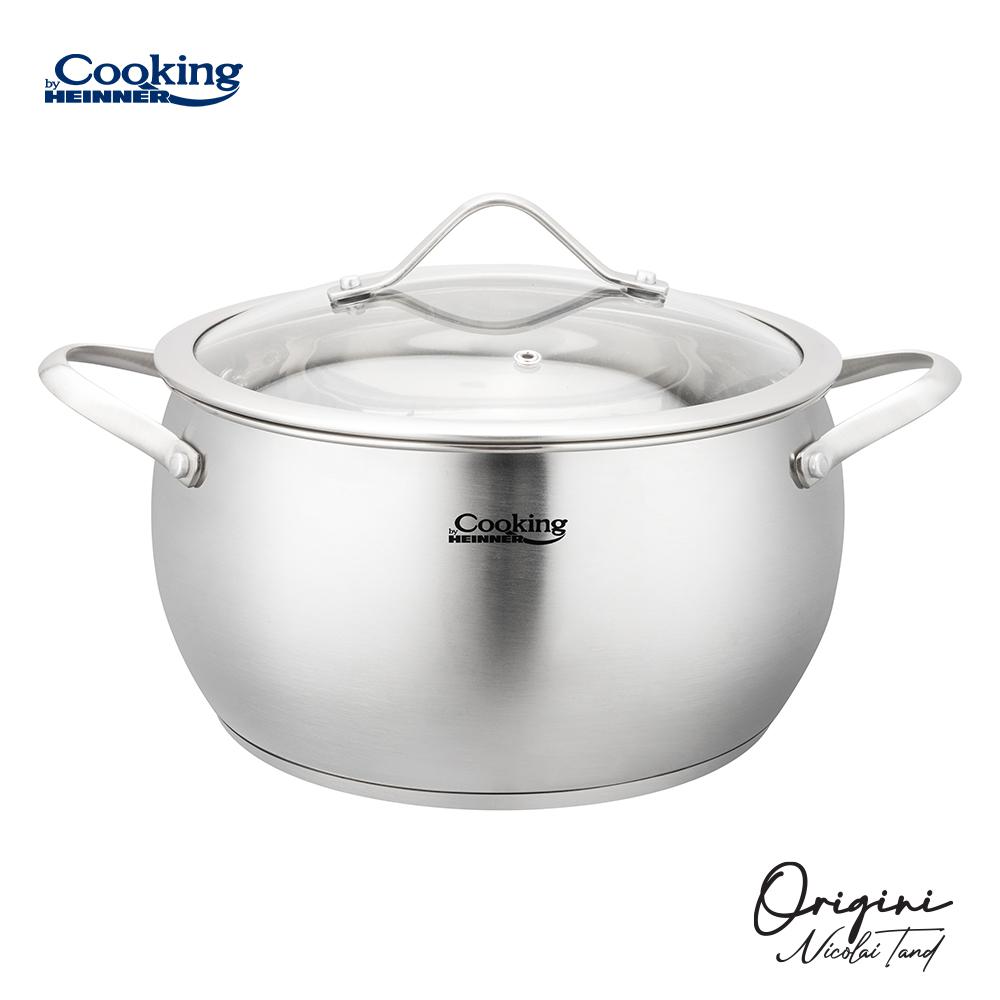 Semioală Inox cu Capac 4.3L Heinner - Bază Inducție 5 Straturi