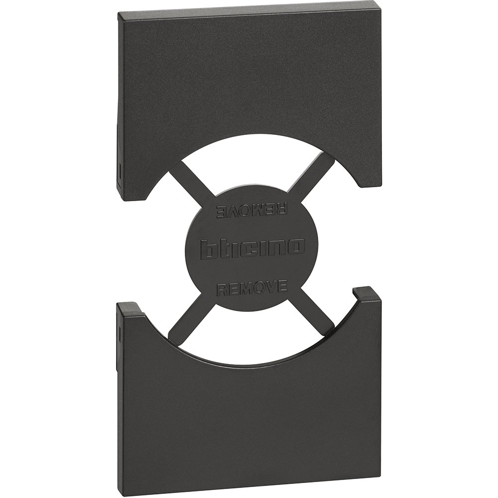 Plată priză Bticino KG03, Negru, 2 module