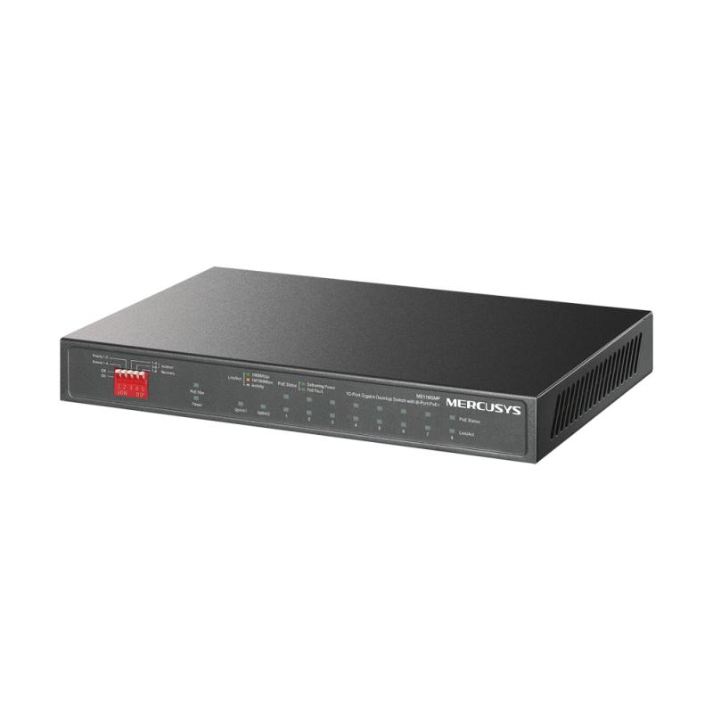 Switch Mercusys 10 Porturi Gigabit PoE+ - Rețea Profesională