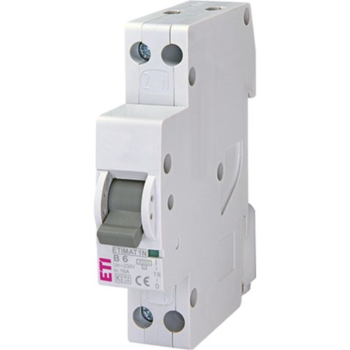 Siguranță automată ETI ETIMAT 1N 1P+N curba B 6A 6kA